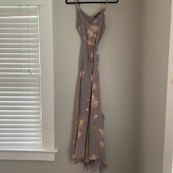 grey floral maxi